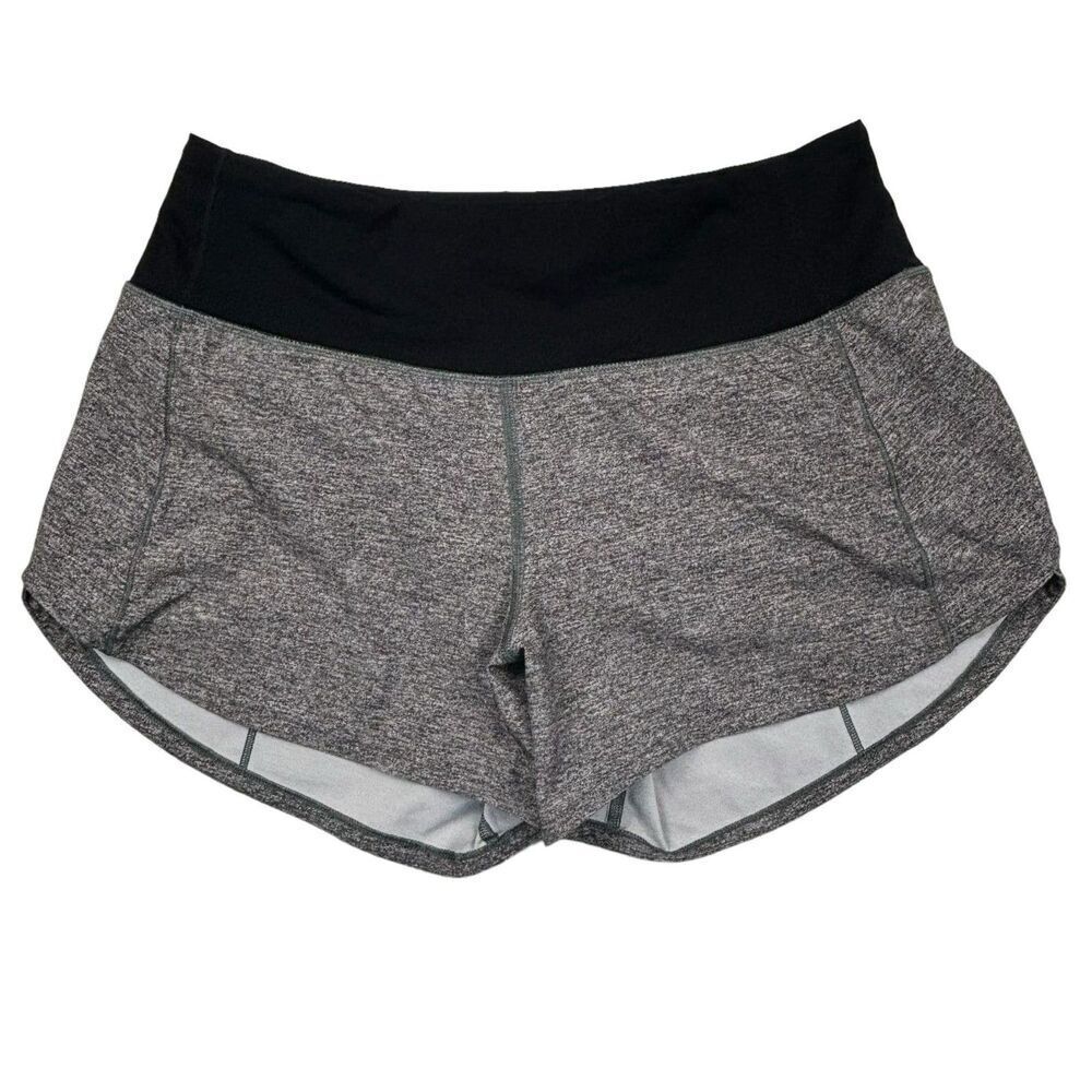 Lululemon Speed Up Short Mid-Rise 4" *Heather Lux Multi Black - Picture 2 of 9